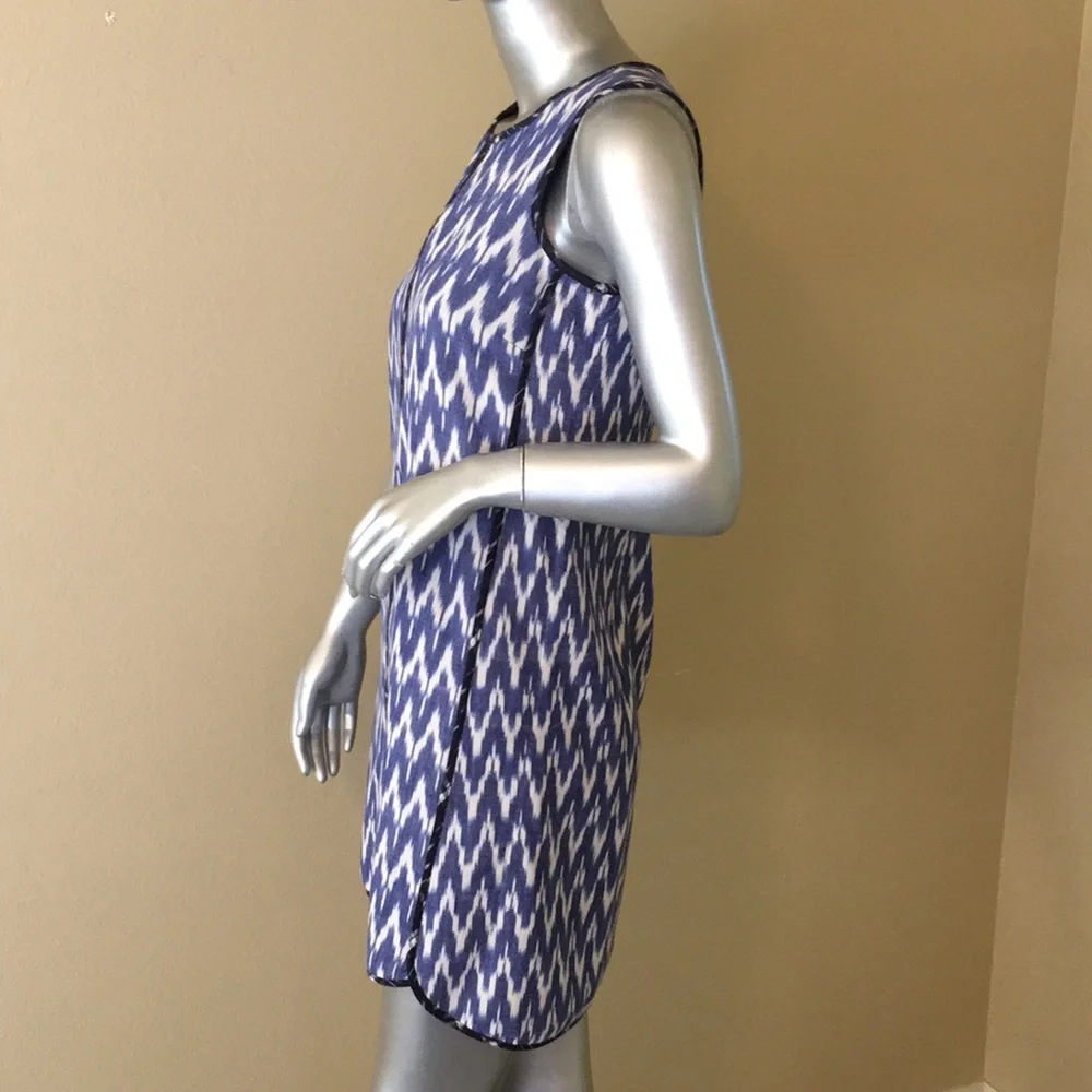 J. Crew sleeveless cotton Ikat shift dress
